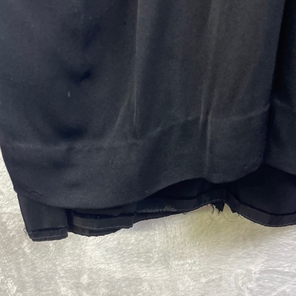 VTG 1950's Maggi Stover Black Ruched Dolman Sleeve Midi Dress Women Size Petite - Picture 4 of 8